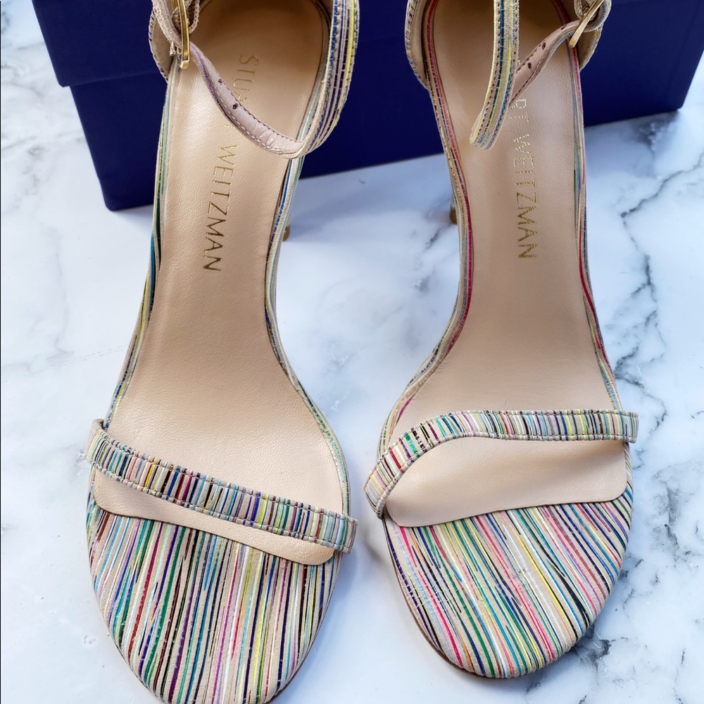 NEW IN BOX Stuart Weitzman Heel Sandal Ankle Strap - Picture 3 of 6